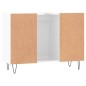 vidaXL Badschrank Hochglanz-Weiß 80x33x60 cm Holzwerkstoff vidaXL Badschrank Hochglanz-Weiß 80x33x60 cm Holzwerkstoff
