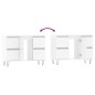 vidaXL Badschrank Hochglanz-Weiß 80x33x60 cm Holzwerkstoff vidaXL Badschrank Hochglanz-Weiß 80x33x60 cm Holzwerkstoff