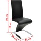 vidaXL Esszimmerstühle 2 Stk. Schwarz Kunstleder vidaXL Esszimmerstühle 2 Stk. Schwarz Kunstleder