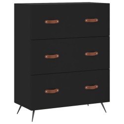 vidaXL Kommode Schwarz 69,5x34x90 cm Holzwerkstoff