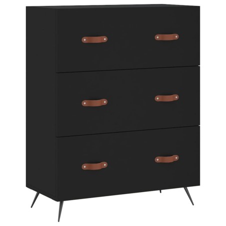 vidaXL Kommode Schwarz 69,5x34x90 cm Holzwerkstoff