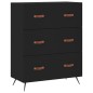 vidaXL Kommode Schwarz 69,5x34x90 cm Holzwerkstoff vidaXL Kommode Schwarz 69,5x34x90 cm Holzwerkstoff