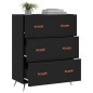 vidaXL Kommode Schwarz 69,5x34x90 cm Holzwerkstoff vidaXL Kommode Schwarz 69,5x34x90 cm Holzwerkstoff