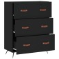vidaXL Kommode Schwarz 69,5x34x90 cm Holzwerkstoff vidaXL Kommode Schwarz 69,5x34x90 cm Holzwerkstoff