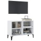 vidaXL TV-Schrank mit Metallbeinen Weiß 69,5x30x50cm vidaXL TV-Schrank mit Metallbeinen Weiß 69,5x30x50cm