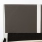 Bett mit Matratze Grau und Weiß Kunstleder 180 x 200 cm Bett mit Matratze Grau und Weiß Kunstleder 180 x 200 cm