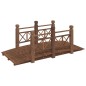 vidaXL Gartenbrücke mit Geländer 150x67x56 cm Massivholz Fichte vidaXL Gartenbrücke mit Geländer 150x67x56 cm Massivholz Fichte