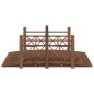 vidaXL Gartenbrücke mit Geländer 150x67x56 cm Massivholz Fichte vidaXL Gartenbrücke mit Geländer 150x67x56 cm Massivholz Fichte