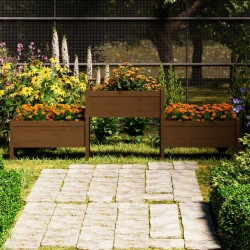 vidaXL Pflanzkübel Honigbraun 245,5x44x75 cm Massivholz Kiefer