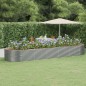 vidaXL Hochbeet Pulverbeschichteter Stahl 510x140x68 cm Grau vidaXL Hochbeet Pulverbeschichteter Stahl 510x140x68 cm Grau