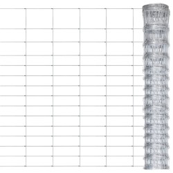 vidaXL Gartenzaun Verzinkter Stahl 50x1,6 m Silbern