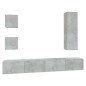 vidaXL 5-tlg. TV-Schrank-Set Betongrau Holzwerkstoff vidaXL 5-tlg. TV-Schrank-Set Betongrau Holzwerkstoff