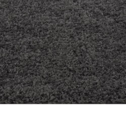 vidaXL Teppich Shaggy Hochflor Anthrazit 120x170 cm