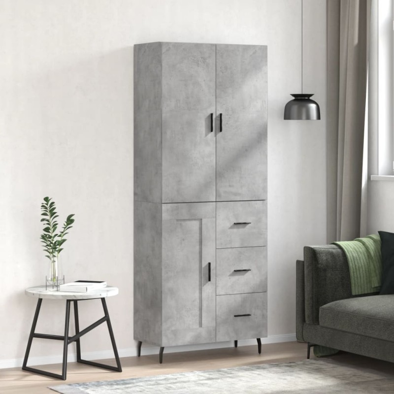 vidaXL Highboard Betongrau 69,5x34x180 cm Holzwerkstoff vidaXL Highboard Betongrau 69,5x34x180 cm Holzwerkstoff