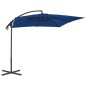 vidaXL Ampelschirm mit Stahlmast 250x250 cm Azurblau vidaXL Ampelschirm mit Stahlmast 250x250 cm Azurblau