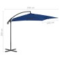 vidaXL Ampelschirm mit Stahlmast 250x250 cm Azurblau vidaXL Ampelschirm mit Stahlmast 250x250 cm Azurblau