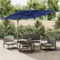 vidaXL Ampelschirm mit Doppeldach Azurblau 300x300 cm vidaXL Ampelschirm mit Doppeldach Azurblau 300x300 cm