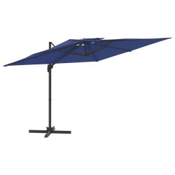 vidaXL Ampelschirm mit Doppeldach Azurblau 300x300 cm