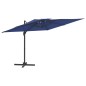 vidaXL Ampelschirm mit Doppeldach Azurblau 300x300 cm vidaXL Ampelschirm mit Doppeldach Azurblau 300x300 cm