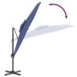 vidaXL Ampelschirm mit Doppeldach Azurblau 300x300 cm vidaXL Ampelschirm mit Doppeldach Azurblau 300x300 cm