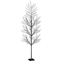 vidaXL Weihnachtsbaum 1200 LEDs Warmweißes Licht Kirschblüten 400 cm