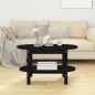vidaXL Couchtisch Schwarz 80x45x45 cm Massivholz Kiefer vidaXL Couchtisch Schwarz 80x45x45 cm Massivholz Kiefer