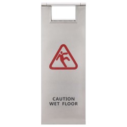 vidaXL Warnschild Klappbar Achtung Rutschgefahr Edelstahl