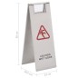 vidaXL Warnschild Klappbar Achtung Rutschgefahr Edelstahl vidaXL Warnschild Klappbar Achtung Rutschgefahr Edelstahl