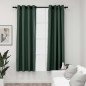 vidaXL Verdunkelungsvorhänge Ösen Leinenoptik 2 Stk. Grün 140x175 cm vidaXL Verdunkelungsvorhänge Ösen Leinenoptik 2 Stk. Grün 140x175 cm