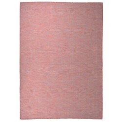vidaXL Outdoor-Teppich Flachgewebe 140x200 cm Rot