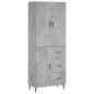 vidaXL Highboard Betongrau 69,5x34x180 cm Holzwerkstoff vidaXL Highboard Betongrau 69,5x34x180 cm Holzwerkstoff