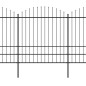 vidaXL Gartenzaun mit Speerspitzen Stahl (1,57 - 2) x 11,9 m Schwarz vidaXL Gartenzaun mit Speerspitzen Stahl (1,57 - 2) x 11,9 m Schwarz