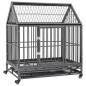 vidaXL Hundekäfig mit Rollen und Dach Stahl 92x62x106 cm vidaXL Hundekäfig mit Rollen und Dach Stahl 92x62x106 cm