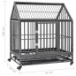vidaXL Hundekäfig mit Rollen und Dach Stahl 92x62x106 cm vidaXL Hundekäfig mit Rollen und Dach Stahl 92x62x106 cm