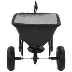 vidaXL Handstreuwagen Salzstreuer zum Ziehen PVC Stahl 125x74x79cm 45L