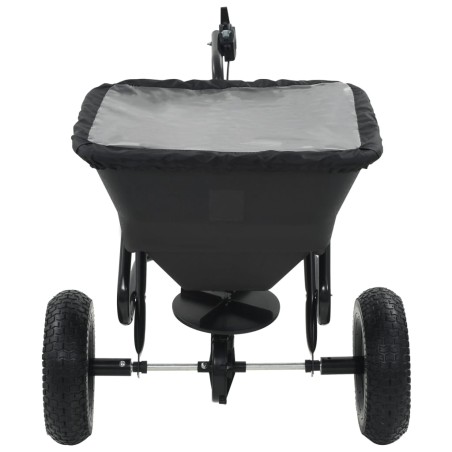 vidaXL Handstreuwagen Salzstreuer zum Ziehen PVC Stahl 125x74x79cm 45L