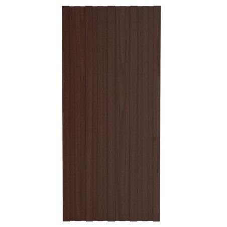 vidaXL Dachpaneele 12 Stk. Verzinkter Stahl Braun 100x45 cm