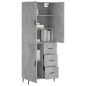 vidaXL Highboard Betongrau 69,5x34x180 cm Holzwerkstoff vidaXL Highboard Betongrau 69,5x34x180 cm Holzwerkstoff