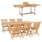 vidaXL 7-tlg. Garten-Essgruppe 150-200 x 100 x 75 cm Massivholz Teak vidaXL 7-tlg. Garten-Essgruppe 150-200 x 100 x 75 cm Massivholz Teak