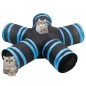 vidaXL Katzentunnel 5-Wege Schwarz und Blau 25 cm Polyester vidaXL Katzentunnel 5-Wege Schwarz und Blau 25 cm Polyester