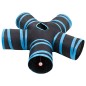 vidaXL Katzentunnel 5-Wege Schwarz und Blau 25 cm Polyester vidaXL Katzentunnel 5-Wege Schwarz und Blau 25 cm Polyester