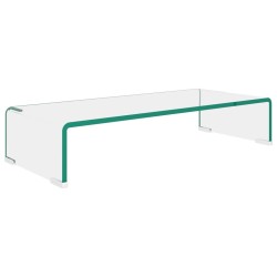 vidaXL TV-Tisch/Bildschirmerhöhung Glas Transparent 60x25x11 cm