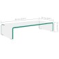 vidaXL TV-Tisch/Bildschirmerhöhung Glas Transparent 60x25x11 cm vidaXL TV-Tisch/Bildschirmerhöhung Glas Transparent 60x25x11 cm