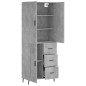 vidaXL Highboard Betongrau 69,5x34x180 cm Holzwerkstoff vidaXL Highboard Betongrau 69,5x34x180 cm Holzwerkstoff