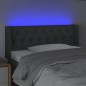 vidaXL LED Kopfteil Dunkelgrau 103x16x78/88 cm Stoff