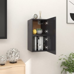 vidaXL TV-Wandschränke 2 Stk. Grau 30,5x30x30 cm