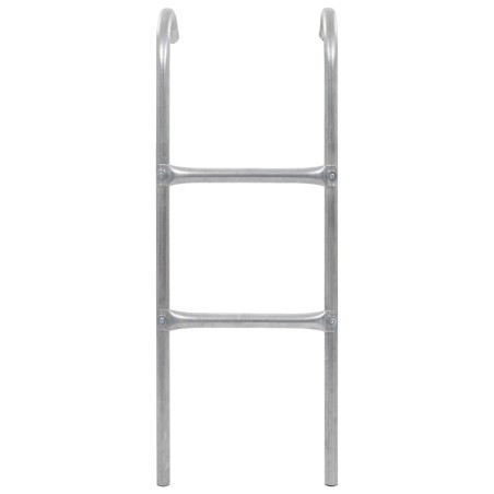 vidaXL 2-stufige Trampolinleiter Stahl Silbern 102,6 cm