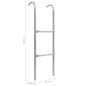 vidaXL 2-stufige Trampolinleiter Stahl Silbern 102,6 cm vidaXL 2-stufige Trampolinleiter Stahl Silbern 102,6 cm