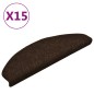 vidaXL Treppenmatten Selbstklebend 15 Stk. Braun 65x21x4cm Nadelvlies vidaXL Treppenmatten Selbstklebend 15 Stk. Braun 65x21x4cm Nadelvlies