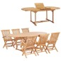 vidaXL 7-tlg. Garten-Essgruppe 150-200 x 100 x 75 cm Massivholz Teak vidaXL 7-tlg. Garten-Essgruppe 150-200 x 100 x 75 cm Massivholz Teak